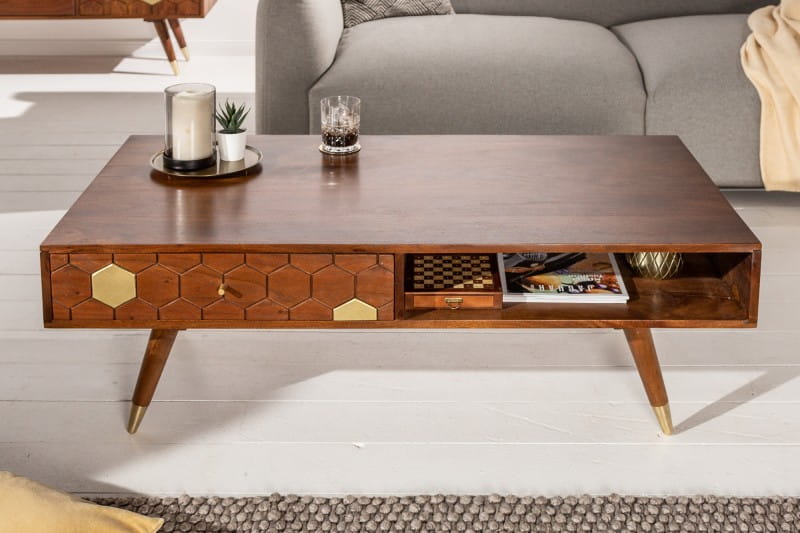 ława z naturalnego drewna akacjowego